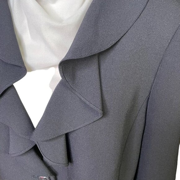 Preston & York Plus Size 18 Black Blazer Flowy Collar Button Front u - Picture 3 of 11